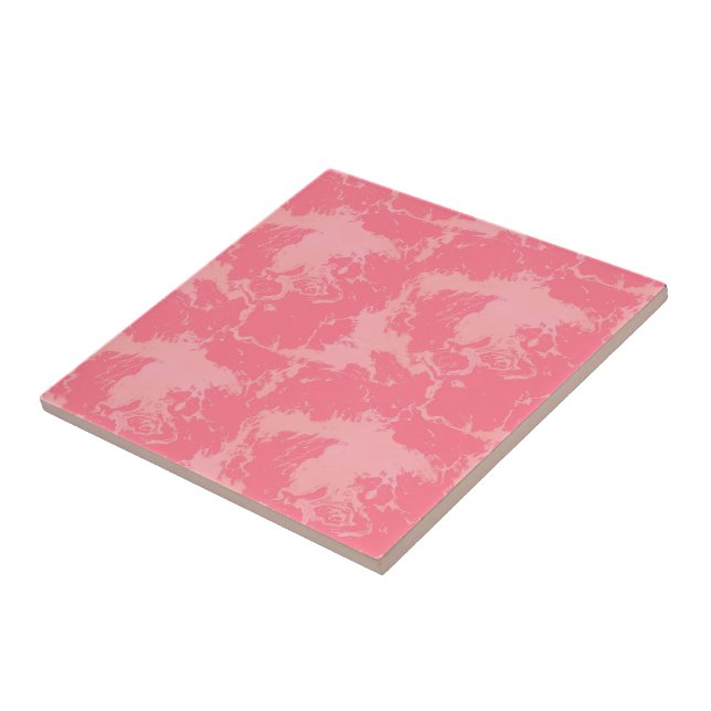 Pink Marbled Cloud abstract Tile (Side)