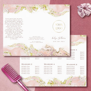 pink marbling design brochure