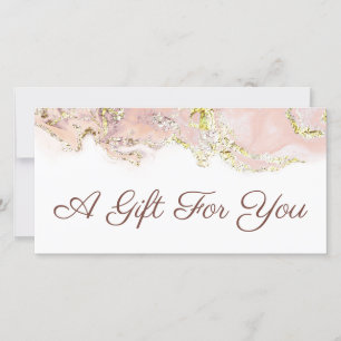 pink marbling design gift certificate