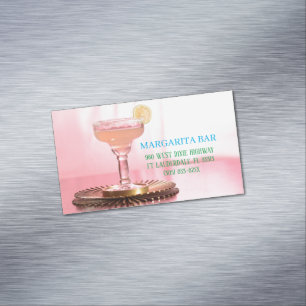 Pink Margarita Lounge & Bar Magnetic Business Card