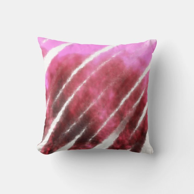 Pink marron watercolor abstract splashes pattern s cushion (Front)