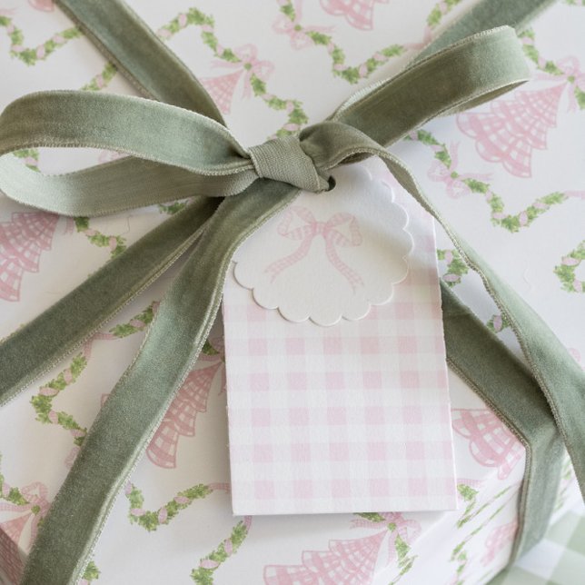 Pink Marshmallow Gingham Gift Tags (Creator Uploaded)