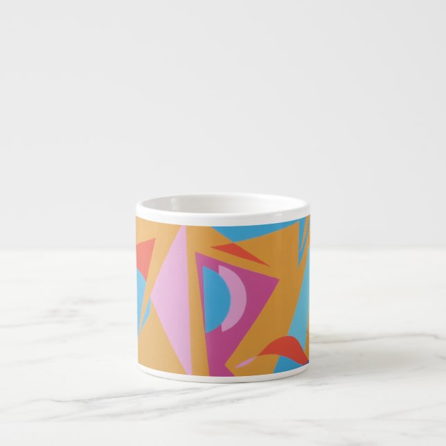 Pink Martini Abstract Espresso Mug (Front)