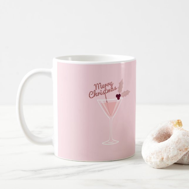 Pink Martini Christmas Coffee Mug (With Donut)