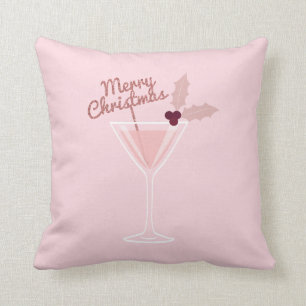 Pink Martini Christmas Cushion
