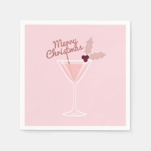 Pink Martini Christmas Napkin