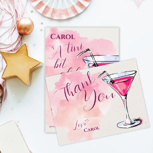 Pink Martini Cocktail Party Thank You Postcard