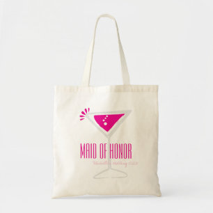 Pink Martini Glass Maid of Honour  Canvas Bag