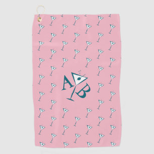 Pink Martini Monogram Golf Towel