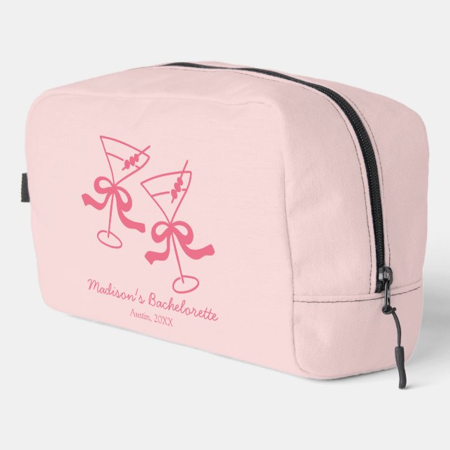 Pink Martini Personalised Bachelorette Party Favou Dopp Kit (Right Corner)