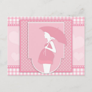 pink maternity postcard