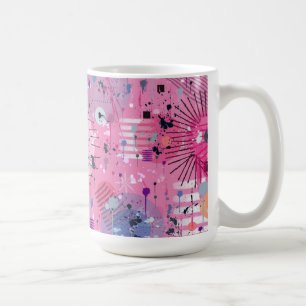Pink Maximalist Abstract Art Coffee Mug