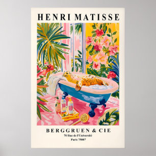 Pink maximalist decor, Seal in bathtub funny Poster