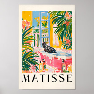 Pink Maximalist Poster, Eagle In Bathtub Poster, B Poster