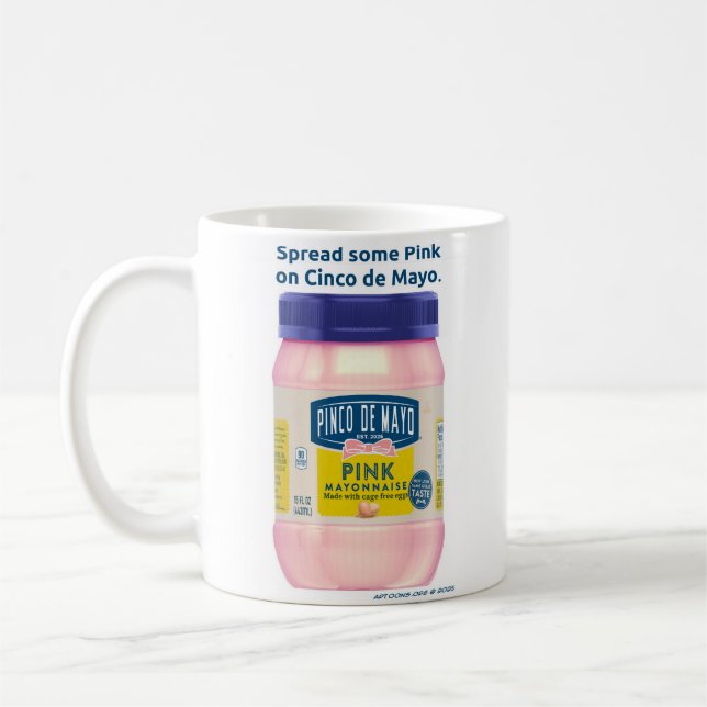 Pink Mayonnaise Coffee Mug (Left)