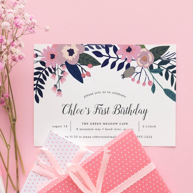 Pink Meadow | Floral Birthday Party Invitation (Creator Uploaded)