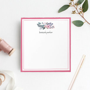 Pink Meadow Personalised Floral Notepad