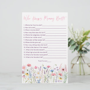 Pink Meadow Wildflowers Who Knows Mommy Best Game