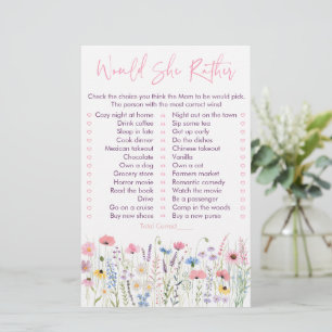 Pink Meadow Wildflowers Would She Rather Game