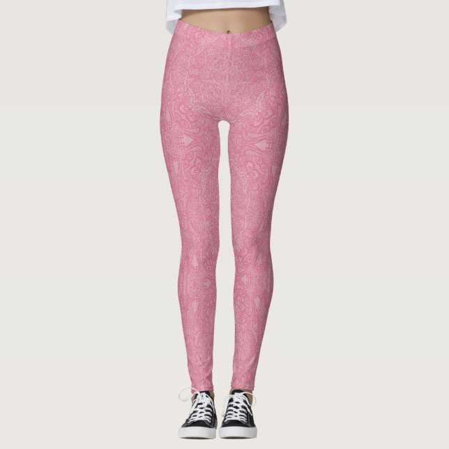 Pink Medallion Leggings (Front)