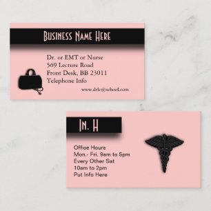 Pink Medical Business Card