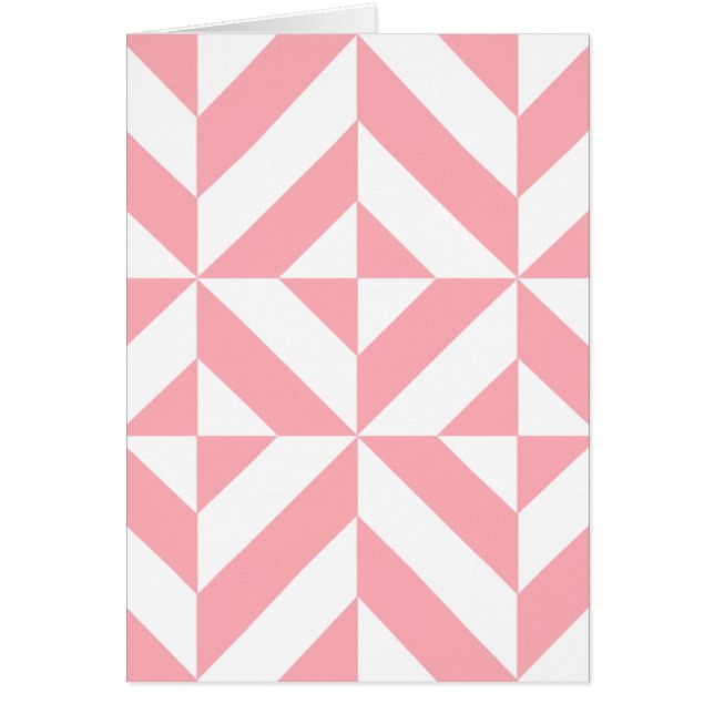 Pink Melon Geometric Deco Cube Pattern (Front)