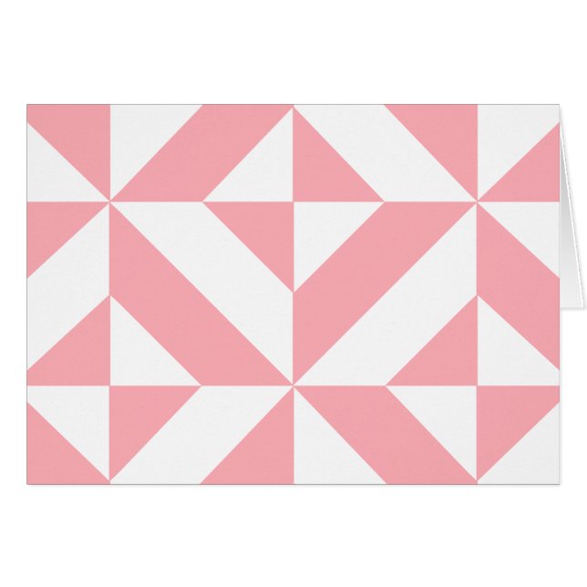 Pink Melon Geometric Deco Cube Pattern (Front Horizontal)