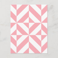 Pink Melon Geometric Deco Cube Pattern