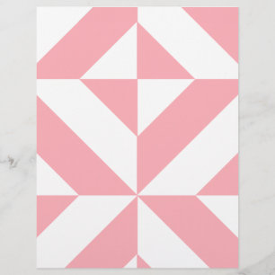 Pink Melon Geometric Deco Cube Scrapbook Paper