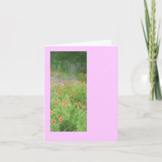 Pink-memories of spring thank you card