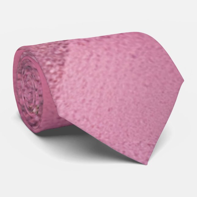 Pink Men's Glitter Sequin Neck Tie  (Rolled)