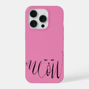 Pink Meow Cat iPhone 15 Pro Case
