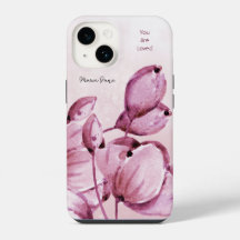 Pink Merlot Peonies Buds Personalised