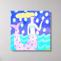 Pink Mermaid Abstract Digital Art