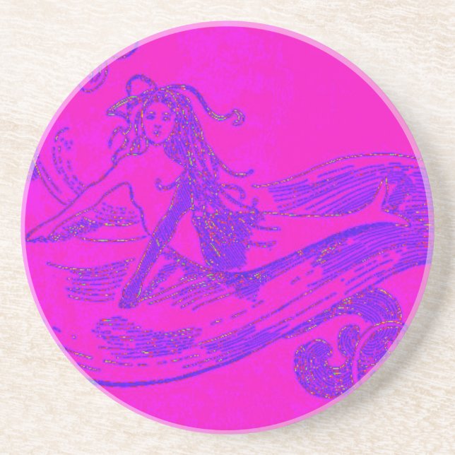 pink mermaid coaster (Front)