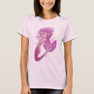 Pink Mermaid Fantasy Baby Doll T-shirt