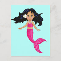 Pink Mermaid girl art