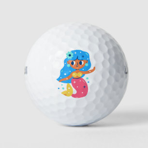 Pink mermaid golf balls