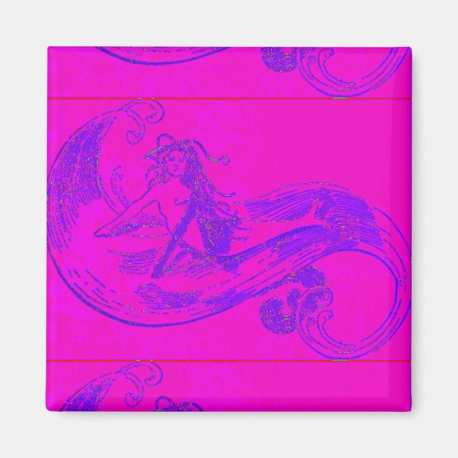 pink mermaid magnet (Front)