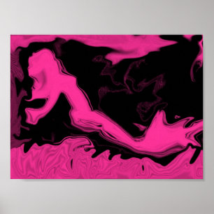 Pink Mermaid Poster