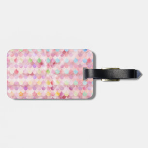 Pink Mermaid Scales Mermaid Fish Scales Pattern Luggage Tag