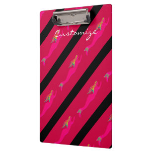 pink mermaids swimming clipboard