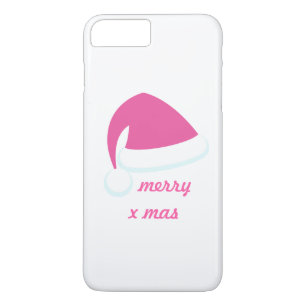 Pink Merry Xmas Santa Hat iPhone 7 iPhone 8 Plus/7 Plus Case