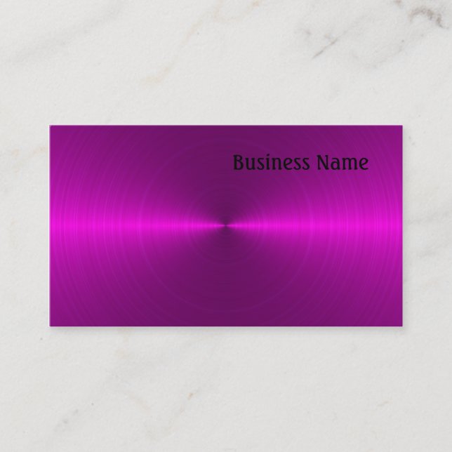 Pink metal business card (Front)