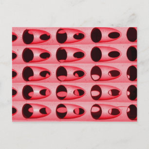 pink metal postcard