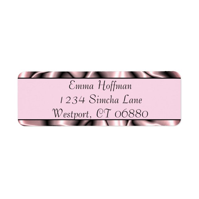 Pink Metal Return Address Label (Front)