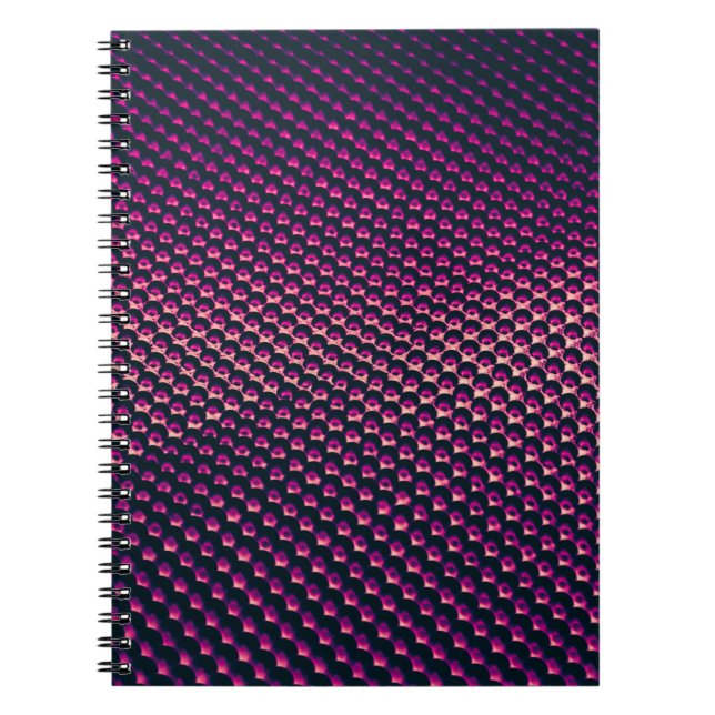 Pink metallic futuristic abstract background. notebook (Front)