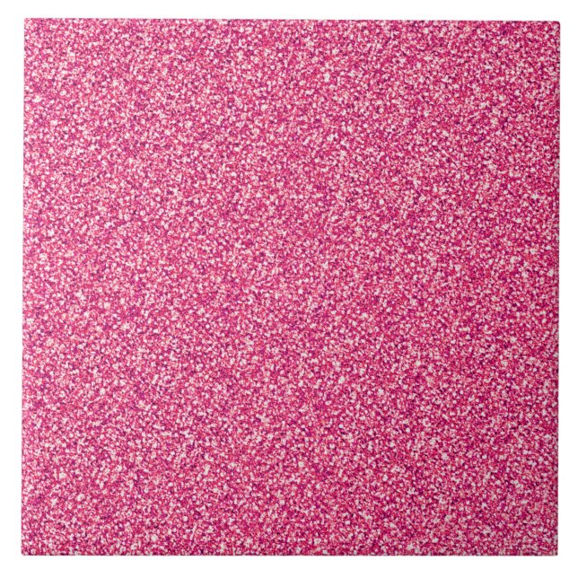 Pink metallic  glitter tile (Front)