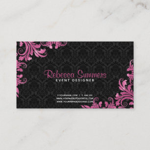 Pink Metallic Lace Black Damasks- Appointment