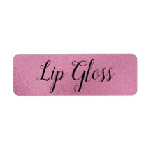 Pink metallic Lipgloss label